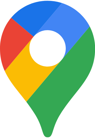 Stara ikona Google Maps z czterema płaskimi kolorami